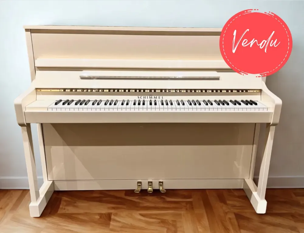 SCHIMMEL 116 Blanc Piano droit occasion allemand