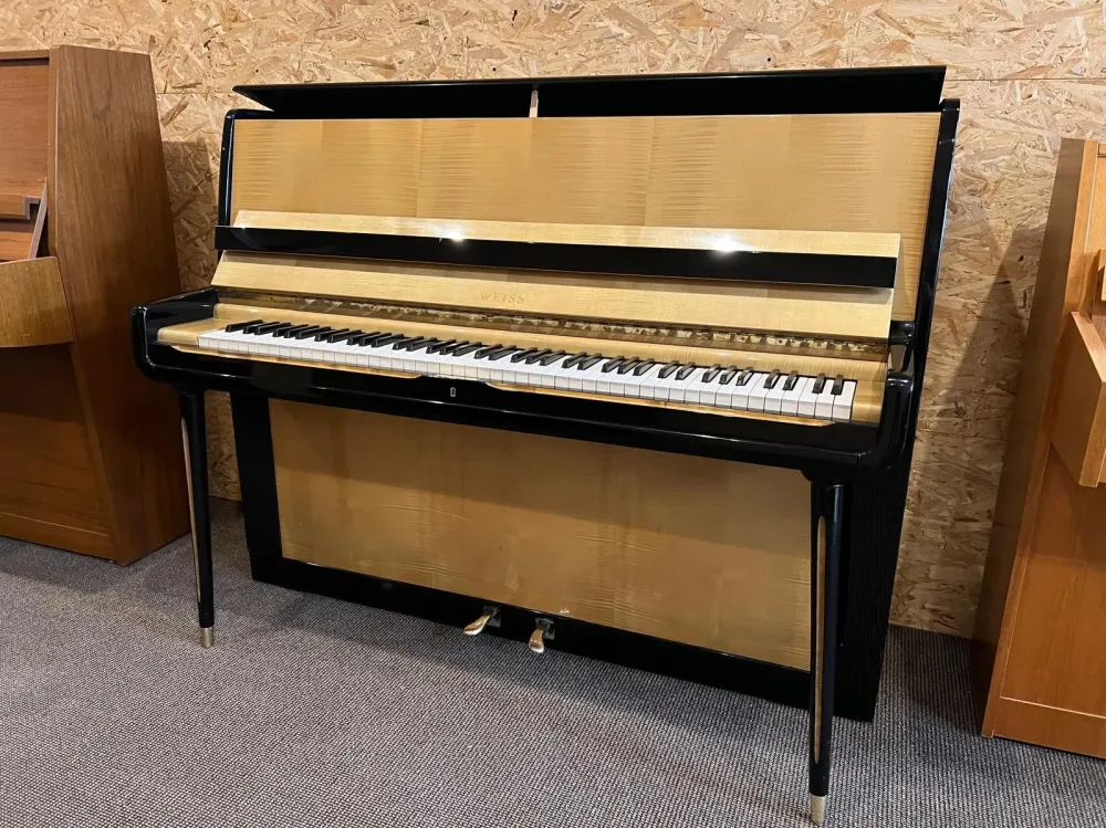 WEISS 110 Erable et noir laqué piano droit occasion allemand